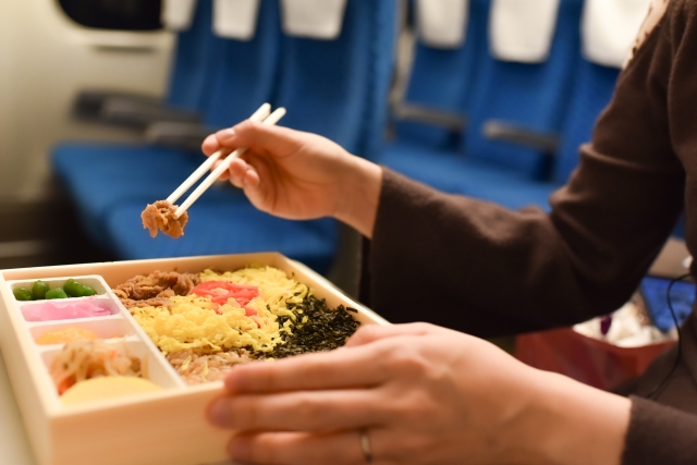 On your next trip, why not try an Ekiben: a special lunch box that you can buy at the station.