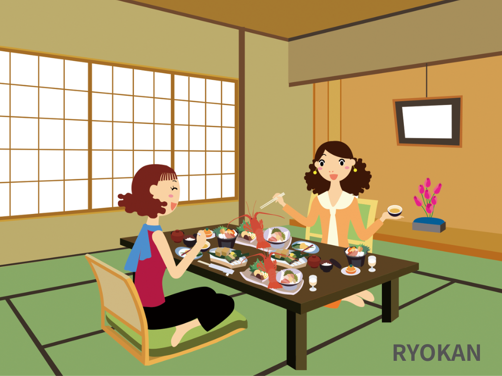 Übernachten in einem Zimmer mit Tatami-Matten. Ein einzigartiges japanisches Erlebnis.